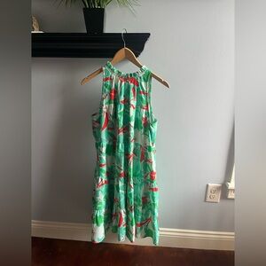 Chartreuse Boutique Periwinkle Collection Vibrant Sleeveless Floral Dress